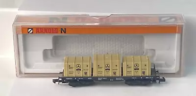 Arnold Rapido N 4961 Flat Car With Mercedes Crates (Z4N) • $19.99