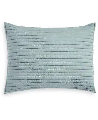 Martha Stewart Collection Washed Rice Stitch Standard 20  X 26  Sage Pillow Sham • $17.22