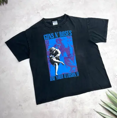 Vintage 1991 Guns N Roses T-Shirt Use Your Illusion 2 Tour Tee Size Large • £239.86