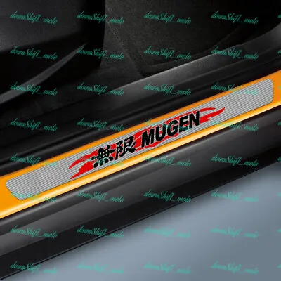 4PCS Carbon Fiber MUGEN Car Door Scuff Sill Cover Panel Step Protector For HONDA • $12.75