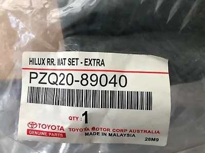 Hilux Rear Rubber Floor Mat Xtra Cab 2/2005 To 8/2015 **toyota Genuine Parts** • $37