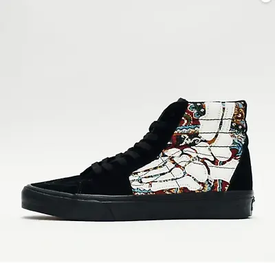 VANS Sk8-Hi Hazy Bones Skate Suede Canvas Black Men's VN0A5JMJBZW Multiple Sizes • $74.99