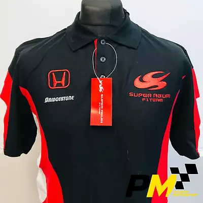 Super Aguri Formula One Team Black Polo Shirt Brand New With Tags F1 • £12.50