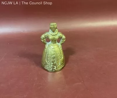 Vintage Bronze Female Table Bell W/ Clapper Feet - 3  • $15