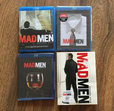 Mad Men Season 1-4 Bluray DVD Box Set Lot Bundle 1 2 3 4 One Two Three Four New • $29.95