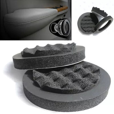 4x 6.5  Car Door Speaker Subwoofer Foam Pad Sound Noise Insulation Cushion Black • $21.94