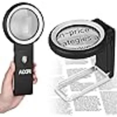 30X 40X Magnifying Glass With Light And Stand Large Lighted Magnifying G(Black) • $18.74