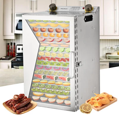 $185 • Buy 18 Trays Food Dehydrator Machine 304 Stainless Steel Commercial Fruit Vegetables