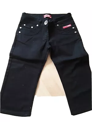 R&B Black Cropped Knee Length Jeans. Size 6 • £13.99