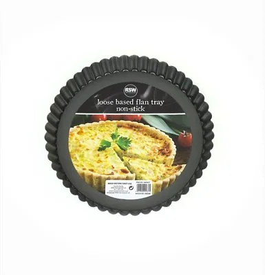 Loose Based Flan Tray Non Stick Baking Oven 23cm Cooking • £6.79