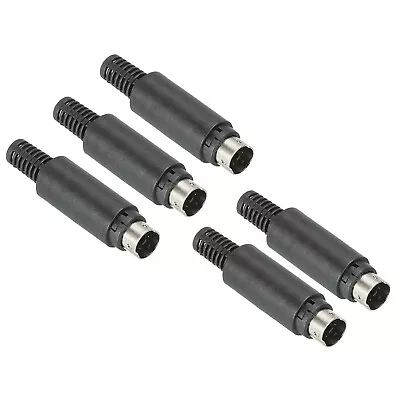 S-Video DIN Mini Male Socket 7 Pin Signal Transmission For TV Pack Of 5 • £6.26