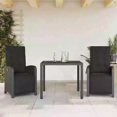  Bistro Set 3 Piece With Cushions Garden Table And Chair For Patio  P2E5 • £454.35