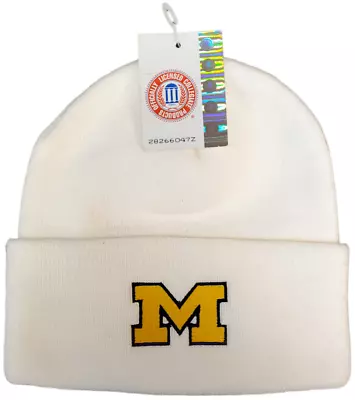 Michigan Wolverines Cuffed Knit Hat White • $19.99