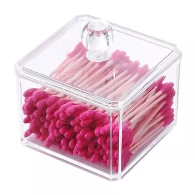 Transparent Q-Tip Storage Acrylic Makeup Storage Holder  Home • $7.98