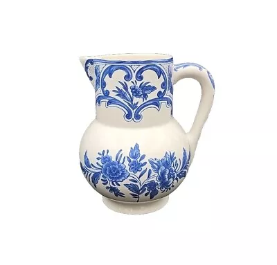 Tiffany & Co DELFT BLUE 64oz Pitcher MINT Blue & White • $106.88