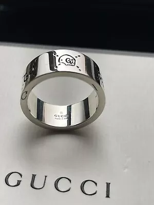 GUCCI GHOST RING MEN Size 20 SILVER 925 Brand New In Box 100% AUTHENTIC • $249