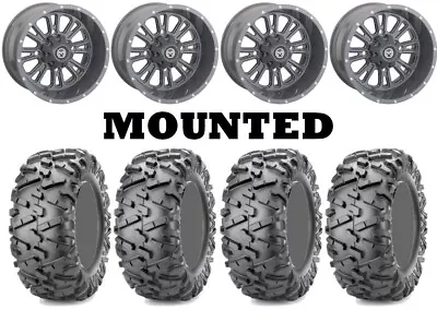 Kit 4 Maxxis Bighorn 2.0 Tires 25x8-12/25x10-12 On Moose 399X Gray Wheels CAN • $1188.99