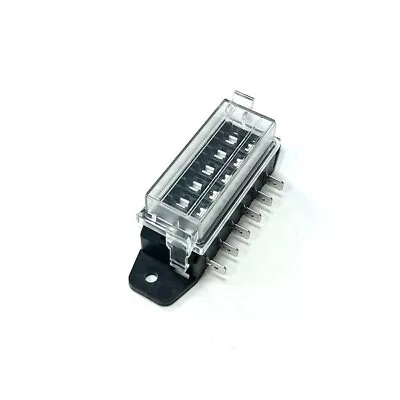 £8.99 • Buy 6 Way Blade Fuse Box & Splashproof Cover - Side Connections - MTA Brand 