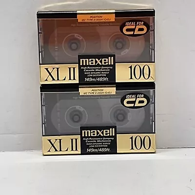 Maxell XLII 100 Blank Cassette Tape IEC Type II New Sealed Japan Lot Of 2 • $12.49