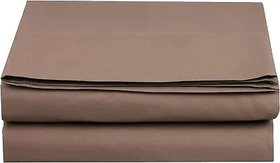 Luxurious 800 Thread Count Egyptian Cotton Flat Sheets - Taupe Solid • $200.07
