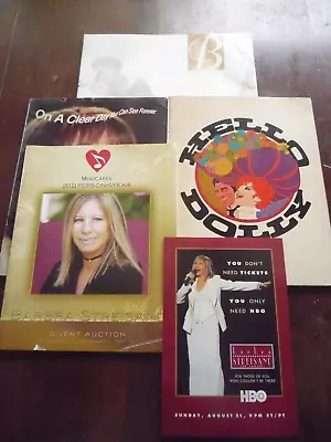 Lot Of 5: RARE Barbra Streisand Vintage Movie Souvenir Programs & FREE NUDE Pic! • $99.99