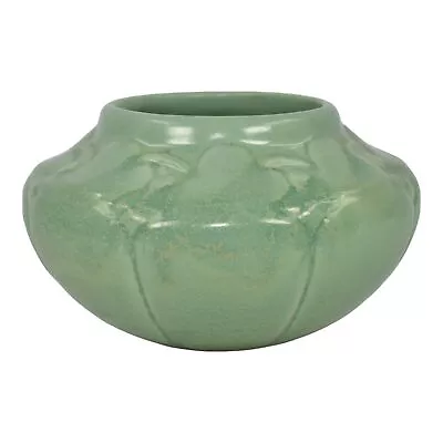 Haeger 1920s Arts And Crafts Pottery Frosted Matte Green Ceramic Vase • $185