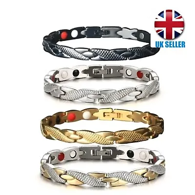 Magnetic Bracelet Therapy Weight Loss Arthritis Health Pain Relief Mens Women • £5.99