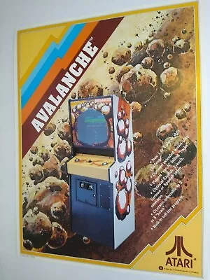 Avalanche Arcade FLYER Original 1978 Video Game Vintage Retro Promo Artwork • $65.45