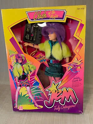 Vintage 1986 Hasbro Jem Doll  Clash Of The Misfits  In Original Box W/Cassette • $55