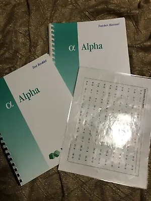 Math U See Alpha Instruction Manual & Brand New Test Book & Laminated Fact Sheet • $11.99