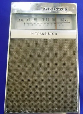 $4.99 • Buy Lloyds 14 Transistor Handheld Radio -  Non-working For Parts Or Restore