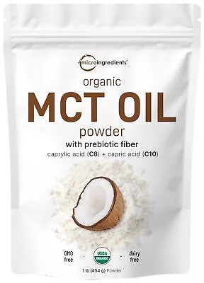 Organic MCT Oil Powder With Prebiotic Fiber1 Pound(16 Ounce) • $69.39