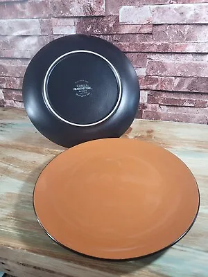 Corelle Hearthstone 10.5  Dinner Plate Cumin Orange & Black - Set Of 2 • $29.95
