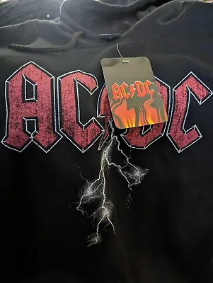 AC/DC Black Hoodie Men’s Unisex Large Brand New With Tags Lightning • £21.92