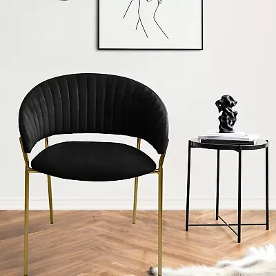 Set Of 2 - HOMESTAR Luxurious Velvet Dining Chair And Gold Legs • $429