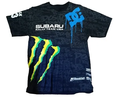 Subaru Rally Team USA Tshirt Mens Med Block #43 Monster Energy DC Shoes Racing • $41.95