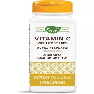 Nature's Way Vitamin C With Rose Hips (500mg)  250 Caps • $17.99