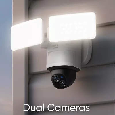 Eufy Security Floodlight Camera E340 Wired 3K PTZ Dual Camera Dual-Band Wi-Fi • $169.99