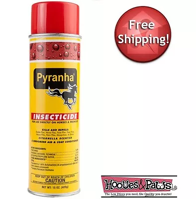 $20.95 • Buy Pyranha Insecticide Aerosol Premise And Horse Fly Spray Kills Mosquitoes 15 Oz