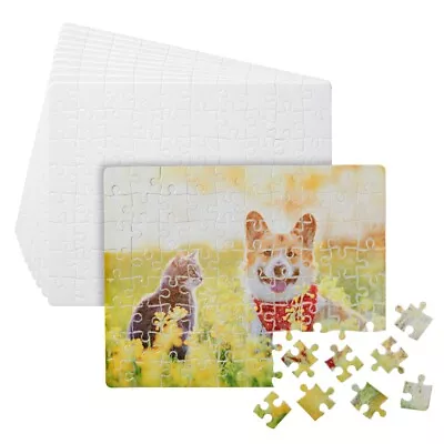 10 Set Blank Puzzles To Draw On Sublimation Jigsaw Puzzle DIY Craft 80 Pcs 9x8” • $17.89