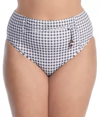 ELOMI Grey Marl Plus Size Checkmate Full Bikini Swim Bottom US 14 UK 18 NWOT • $18.88