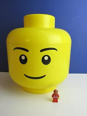 £23.85 • Buy LARGE Lego MINIFIGURE STORAGE HEAD BOX Yellow Brick Container BOY 7390