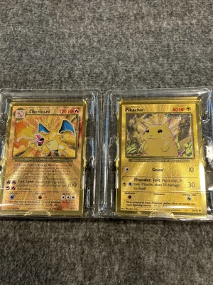$265 • Buy 🔥Pokemon Gold Metal Card Charizard Pikachu Celebrations UPC Ultra 4/102 58/102