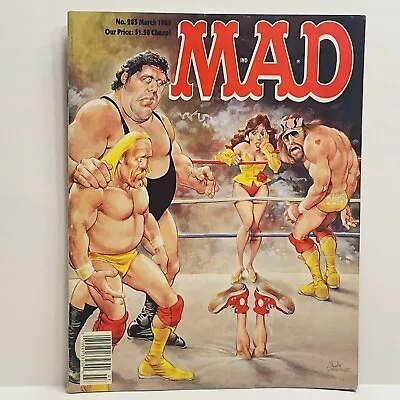 Mad Magazine #285 March 1989 WWE Hulk Hogan Andre The Giant Macho Man Wrestling • $24.99