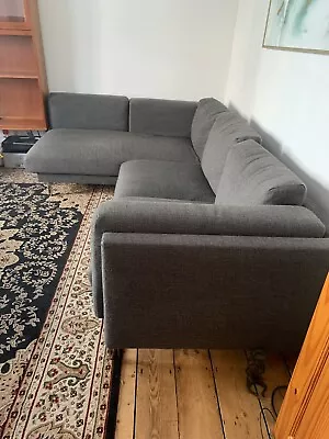 Ikea Nockeby Cover For 3-Seat Sofa With Chaise LEFT Lejde Dark Grey 403.994.94 • £125