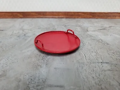 Dollhouse Saucer Sled Red Round Metal 1:12 Scale Miniature Prop Garage • $9.49