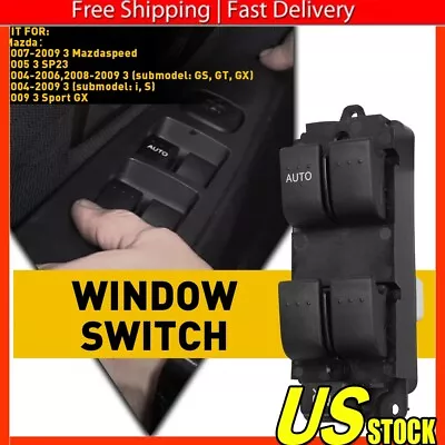 Master Switch Window Power Front 2009 Driver Side For 04-09 Mazda 3 Mazda3 Sport • $18.57