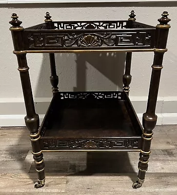 Mario Buatta John Widdicomb Empire Regency Two Tier Tray Tea Table Rolling Cart • $599.99