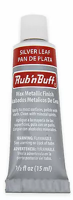 Amaco Rub 'N Buff Wax Metallic Finish Silver Leaf 0.5-Fluid Ounce • $7.99