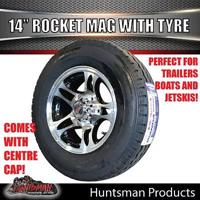 14  Rocket  Alloy Wheel & 185R14C Tyre Suit Ford Caravan Trailer Boat Jetski • $219